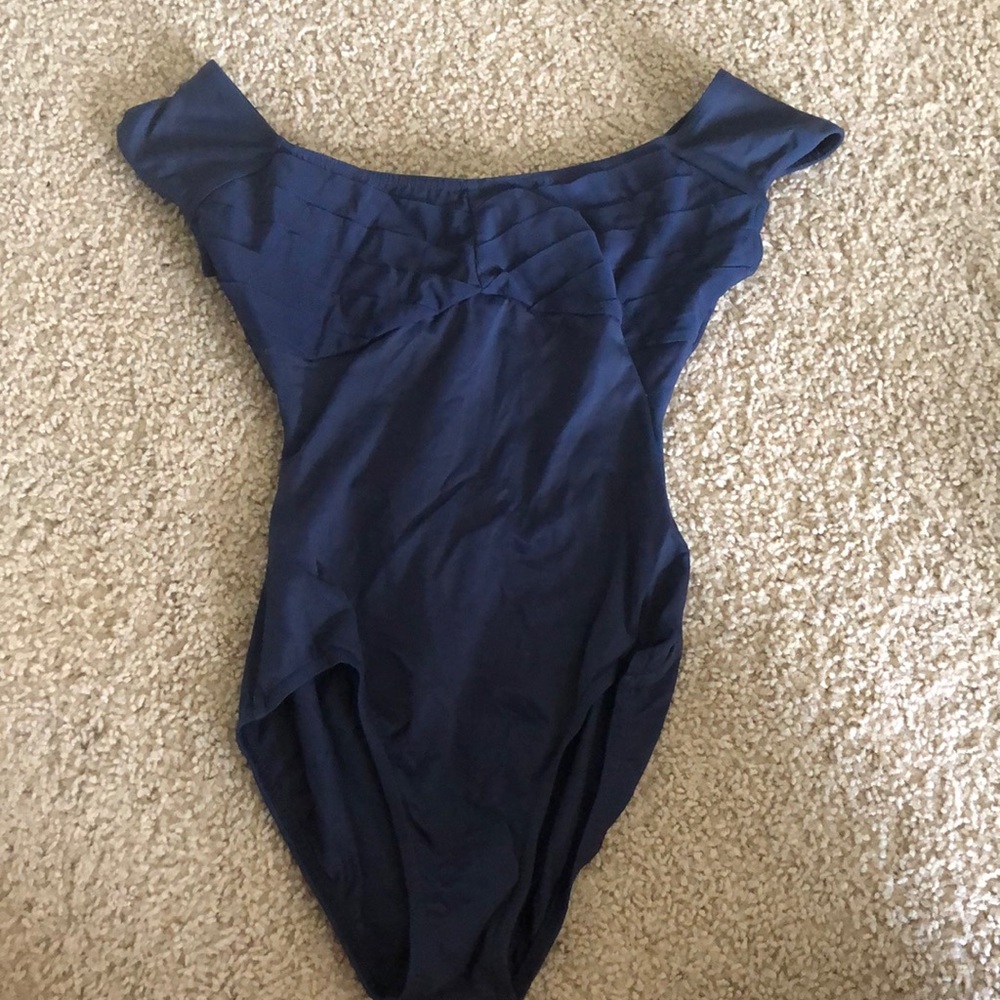 Navy blue leotard
